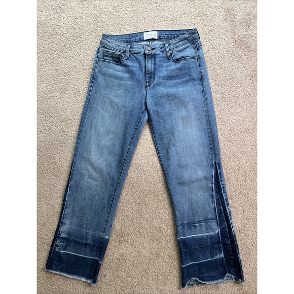 PARKER SMITH Denim - Parker Smith Woman Jeans 27 Straight Crop Leg Raw Hem Side Slit  Made In The USA